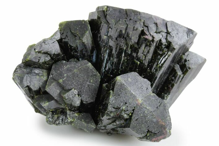 Lustrous Epidote Crystal Cluster - Peru #358422